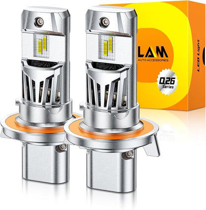 OXILAM H13 LED Light Bulb, 1200% Brightness 6500K White, No Flicker, 60,000 Hours Lifespan, Quick Plug and Play, IP68 Weatherproof, 9008 Compatible Fog Light for Cars Trucks SUVs, Pack of 2