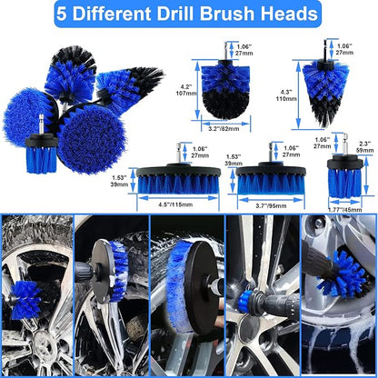 29Pcs Car Detailing Brush Set, Car Detailing Kit, Auto Detail Supplies Tools With Wheel Drill Brush Set, Car Cleaning Kit, Car Polishing Kit, Car Wash Kit for Tires, Wheels, Interior & Exterior