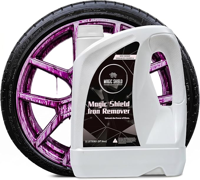 Magic Shield Iron Remover Spray for Cars 68oz – pH-Neutral Iron and Fallout Remover for Car, Motorcycle, RV & Boat | 5-Minute Reaction, Effective on Wheels & Paint | All-In-One Solution