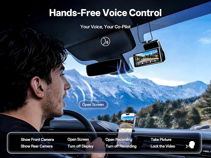 True 4K+2.5K Dash Cam Front and Rear,IMX678 + IMX675 Dual Starvis 2 Sensor,Free 128GB Card & OBD Hardwire Kit,Native 4K HDR Dash Camera for Cars,5.8GHz WiFi 6,STARLIT™ Full Color Night Vision,GPS,ADAS