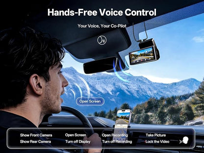 True 4K+2.5K Dash Cam Front and Rear,IMX678 + IMX675 Dual Starvis 2 Sensor,Free 128GB Card & OBD Hardwire Kit,Native 4K HDR Dash Camera for Cars,5.8GHz WiFi 6,STARLIT™ Full Color Night Vision,GPS,ADAS