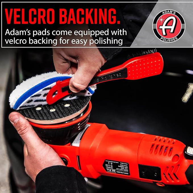 Adam's Polishes Premium Polisher Pads - Expertly Designed Soft Foam Finishes & Glosses Better Than Ever - Color Coded to Match with Recommended Polishes or Compounds (5.5, White Polish Pad)