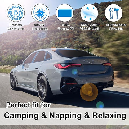 TINGLU Window Shades for BMW i4 M50 2022-2025 Accessories Car Side Full Windows Rear Triangular Windshield Sun Shade Sun UV Rays & Privacy Protection for Camping 7PCS