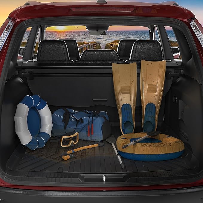 OEDRO Cargo Liner Fit for 2010-2024 Toyota 4Runner Cargo Mats 5 Seats (No 3rd Seat or No Sliding Cargo Deck), All Weather Protection Custom Fit 4Runner Cargo Trunk Liners
