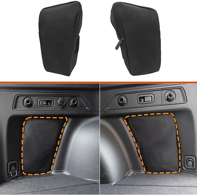 Trunk Upgrade, Trunk Organizer Pocket Bag, Trunk Cubby Storage bag, Cargo side pocket For Subaru Forester SK 2024 2023 2022 2021 2020 2019,Black, 2 pcs (Driver's side+Passenger's side)
