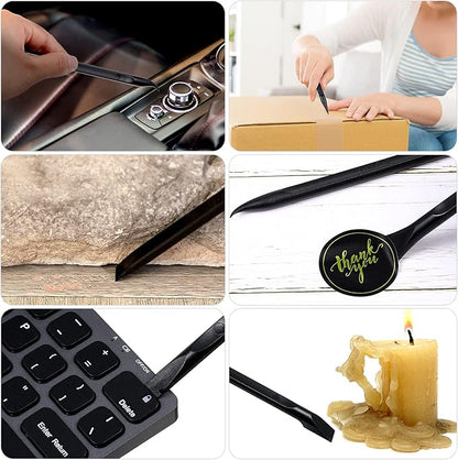 9 Pieces Plastic Scraper Tool Scratch Free Crevice Cleaning Sticker Remover Tool Multipurpose Non Scratch Scrapers for Tight Spaces, Kitchen, Crevices, Auto Detailing, Paint