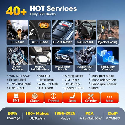 Autel MaxiCOM MK900 Bidirectional Scanner: 2026 Up of MaxiCheck MX808S MK808S, Work as MK900-BT MK900BT MX900 OBD2 Diagnostic Tool w/ 3000+ Active Test, 40+ Service, CAN-FD&DOIP, All System, FCA 11 OS