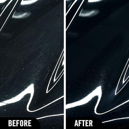 Turtle Wax Hybrid Solutions Ceramic Acrylic Black Car Polish and Wax, Car Scratch Remover & Car Paint Restorer for Black Cars, Deep Shine, Ceramic Coating Protection & Water Beading, 14 oz (Pack of 6)