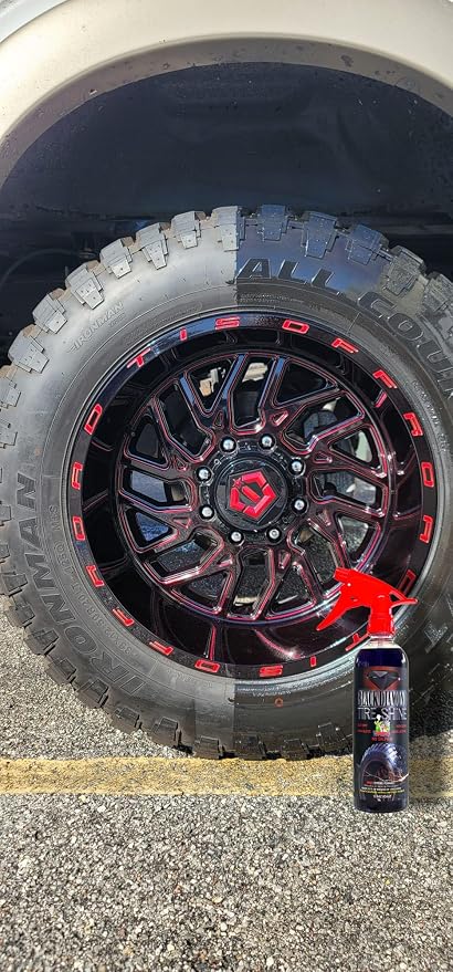Diamond Duo - Black Diamond Tire Shine 16 fl oz – White Diamond Restorer and Protectant 16 fl oz Quimico Loco - Brillo de Llantas - Restaurador de Plasticos - Brillo de Neumáticos