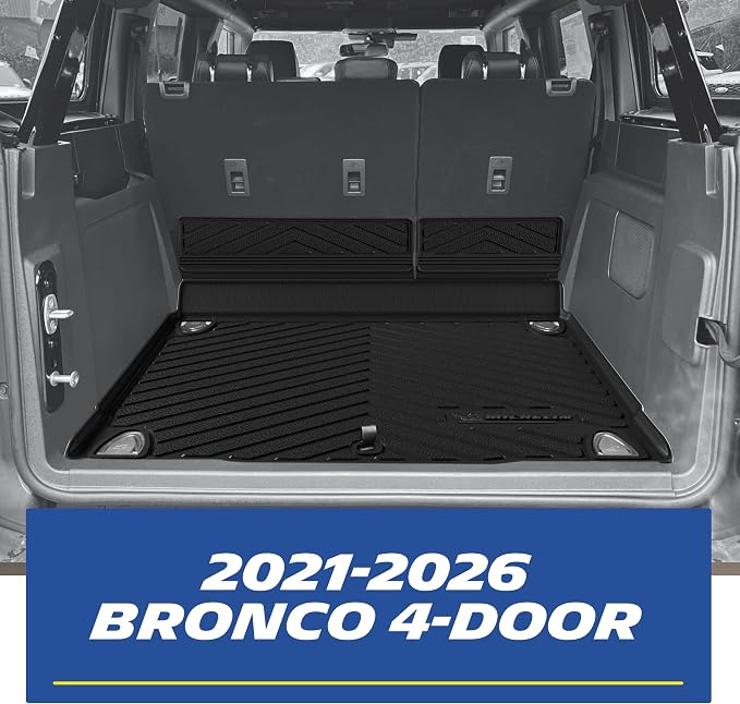 Michelin Vehicle Mats, All-Weather TPE Custom Fit Liner for 2021-2026 Ford Bronco 4-Door (4 Piece), Premier
