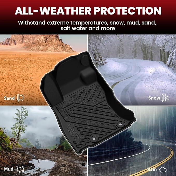 LASFIT Floor Mats & Cargo Mats Fits for Subaru Forester 2019-2024, All Weather TPE Custom Fit Easy Clean Durable Floor Liners for Forester 2019 2020 2021 2022 2023 2024 Car Mats & Trunk Liner, Black