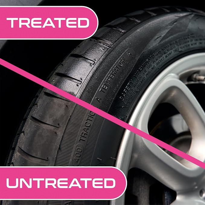 Infinity Wax Tire Candy 1L Shiny Hoop Gel Candy Scent Thick Water Based Silicone Free Tyre Dressing, Strapless OEM Look, Large Size for Detailer