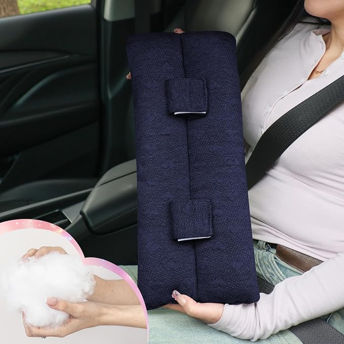 Seat Belt Pillow Post-Surgery – with Ice/Hot Pocket for C-Section, for Chest/Heart Travel