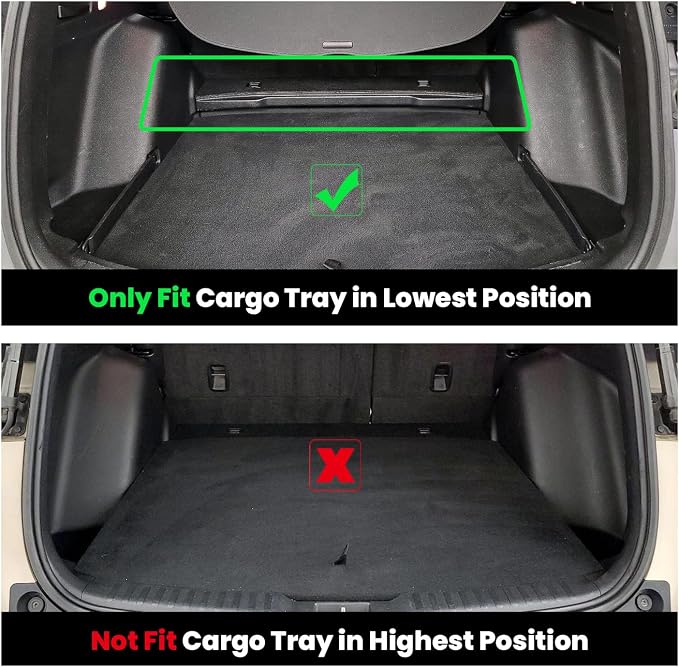 LASFIT Cargo Mat for Honda CR-V 2017-2022 (Tray in Lower Position), Custom Fit Trunk Mat, Raised Edge All Weather Protection, Kid & Pet Friendly, Easy Clean for Family Use, Black (Not for Hybrid)