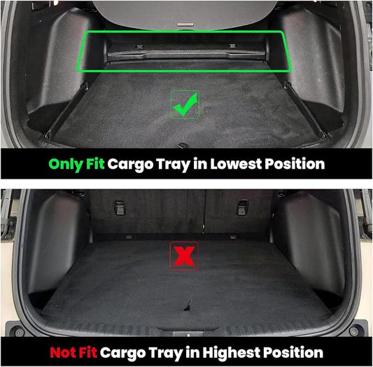 LASFIT Cargo Mat for Honda CR-V 2017-2022 (Tray in Lower Position), Custom Fit Trunk Mat, Raised Edge All Weather Protection, Kid & Pet Friendly, Easy Clean for Family Use, Black (Not for Hybrid)