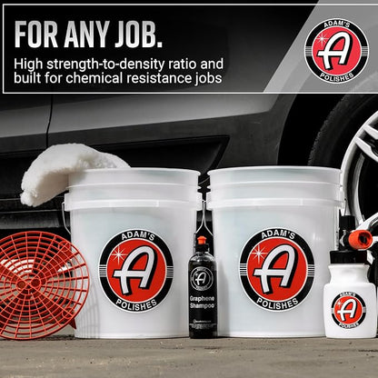 Adam's Wash Bucket (5 Gallon Bucket Only) - Car Wash Detailing Bucket for Auto Washing, Cleaning, Storage and More
