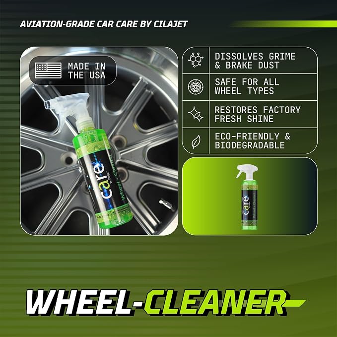 Care Wheel Cleaner, Car Cleaning Supplies, Auto Detailing Supplies, Removes Brake Dust, Grime, Safe for Various Wheel Finishes, 16 oz.
