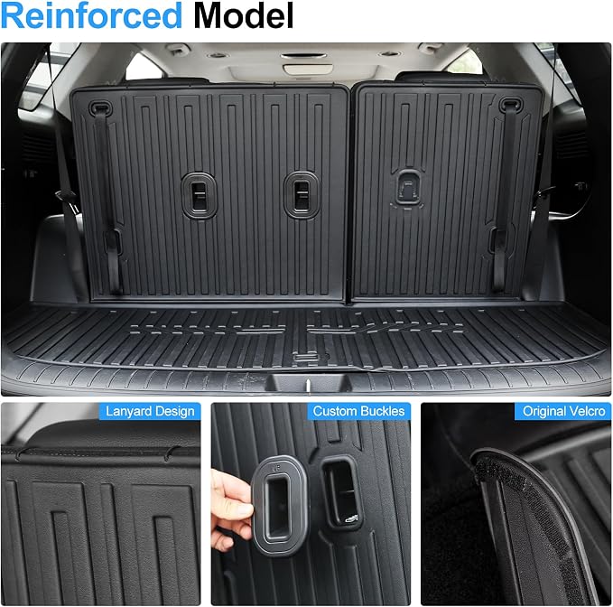 Cargo Mat for 2020-2025 Hyundai Palisade, All Weather TPE Rear Cargo Liner with Seat Back Cover for Hyundai Palisade Accessories (Include Lower Trunk Mat)