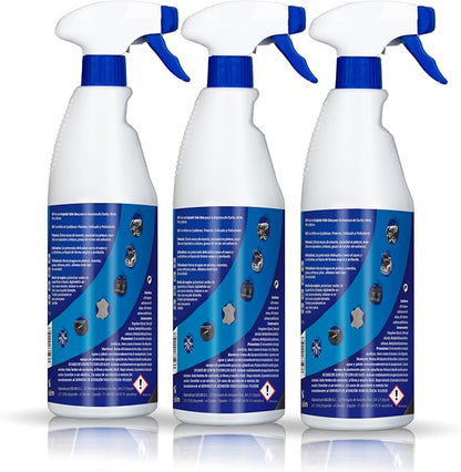 Sisbrill 361 Multi Purpose Car Interior Cleaner Spray - Stain Remover Seat Cleaner, Upholstery, Dashboard, Leather - Car Cleaning Supplies Interior and Exterior - Pack of 3 (25 fl oz each)