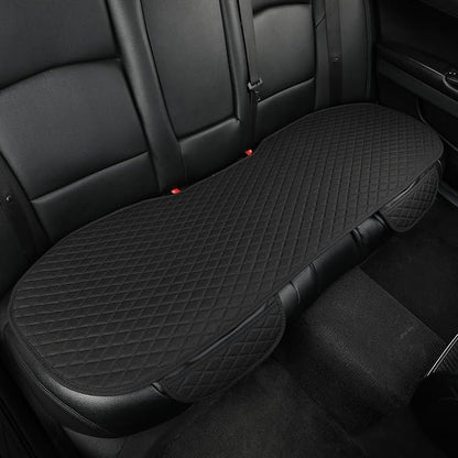 West Llama Linen Car Seat Covers,Bottom Seat Covers for Cars Include 1 Rear Bench Cover Universal Fits 90% Vehicles,SUVs,Cars,Sedans,Black