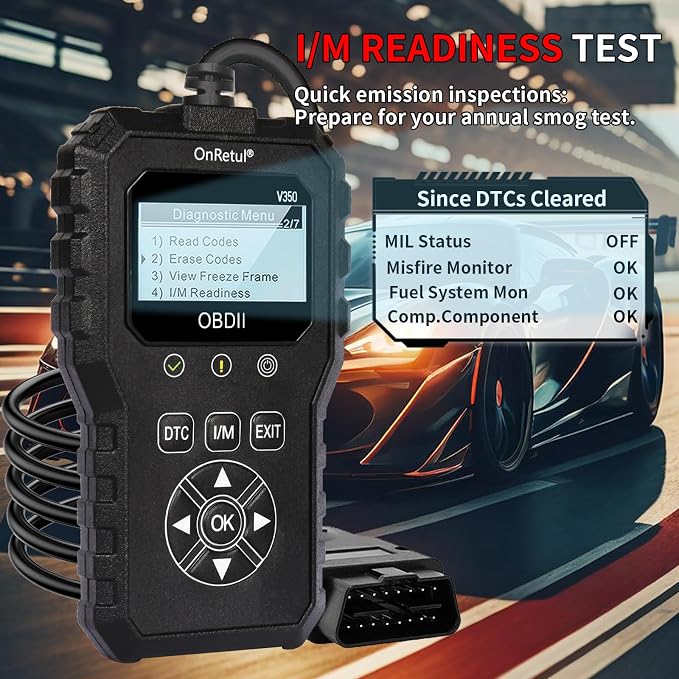 V350 OBD2 Diagnostic Diagnostic Tool Tool, Code Reader, Engine Light Diagnostic Tool, Battery Voltage Tester, for OBD2 Cars & Trucks Since 1996