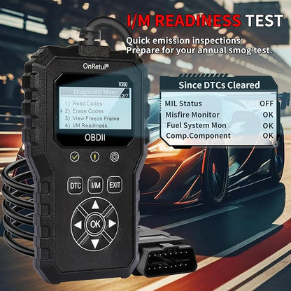 V350 OBD2 Diagnostic Diagnostic Tool Tool, Code Reader, Engine Light Diagnostic Tool, Battery Voltage Tester, for OBD2 Cars & Trucks Since 1996
