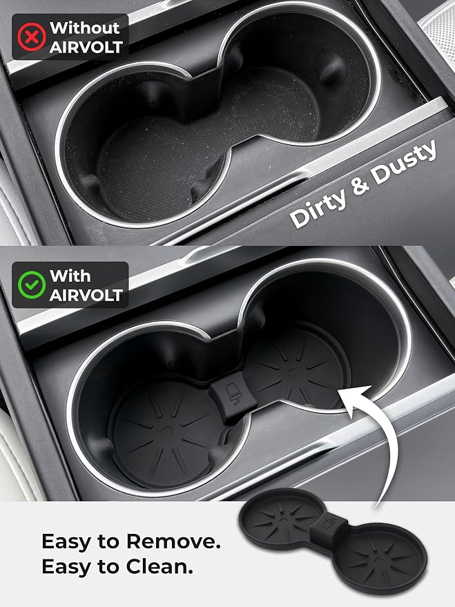 Center Console Organizer Set for Tesla Model Y Juniper (Premium & Performance 2025/26) and Model 3 Highland (All Trims 2024/25/26) – 4PCS Tesla Interior Accessories – Black