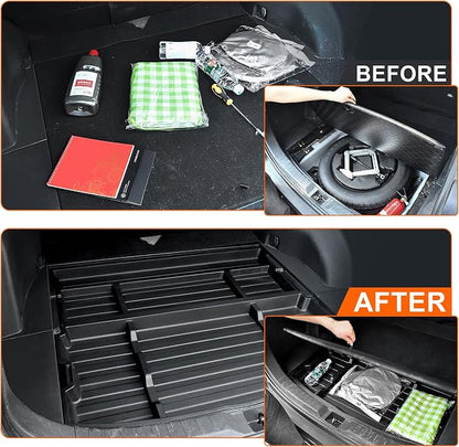 Trunk Organizer for 2019-2025 Toyota RAV4 Accessories, Hidden Storage Box Under Cargo Floor, Rear Trunk Insert Tray, SUV Cargo Storage Organizer (Not for Prime)