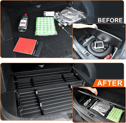 Trunk Organizer for 2019-2025 Toyota RAV4 Accessories, Hidden Storage Box Under Cargo Floor, Rear Trunk Insert Tray, SUV Cargo Storage Organizer (Not for Prime)