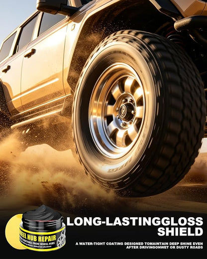 Car Tire Shine with Sponge,Tire Coating Paste,Tire Polishing Paste,Long-Lasting Tire Dressing with Wet Gloss Look Finish,Car Tire Shine for Trucks Sedans RVs SUV(1Pcs)