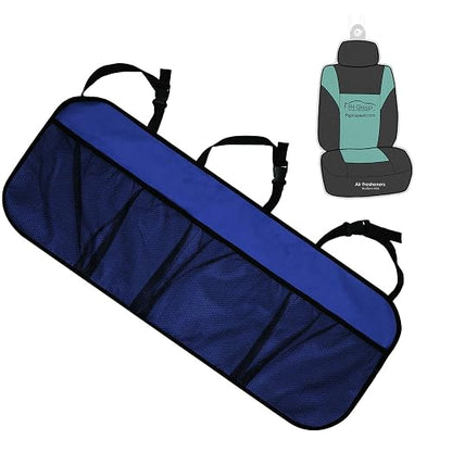 FH Group E-Z Travel Multi-Pocket Trunk Organizer, (BLUE) Universal Fit, Waterproof Large Capacity Hanging Car Organizer Seat Back Protectors Multi-Pocket Car Travel Storage Durable Foldable Storage