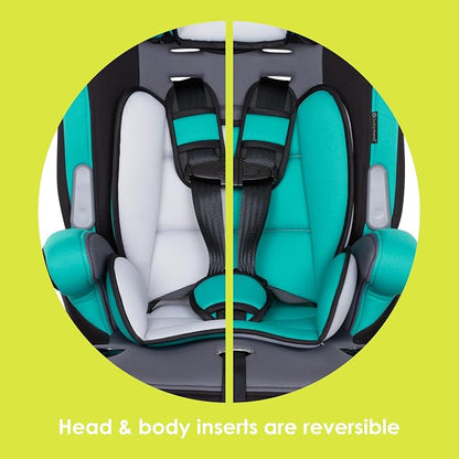 Baby Trend Hybrid SI 3-in-1 Combination Booster Seat, Hoboken Teal – Side-Impact Protection, 3-Stage Growth Design, Adjustable Headrest, Cushioned Comfort
