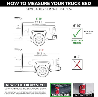 RealTruck TruXedo TruXport Soft Roll Up Truck Bed Tonneau Cover | 273301 | Fits 2020-2025 Chevy/GMC Silverado/Sierra 2500/3500HD 6' 10" Bed (82.2")