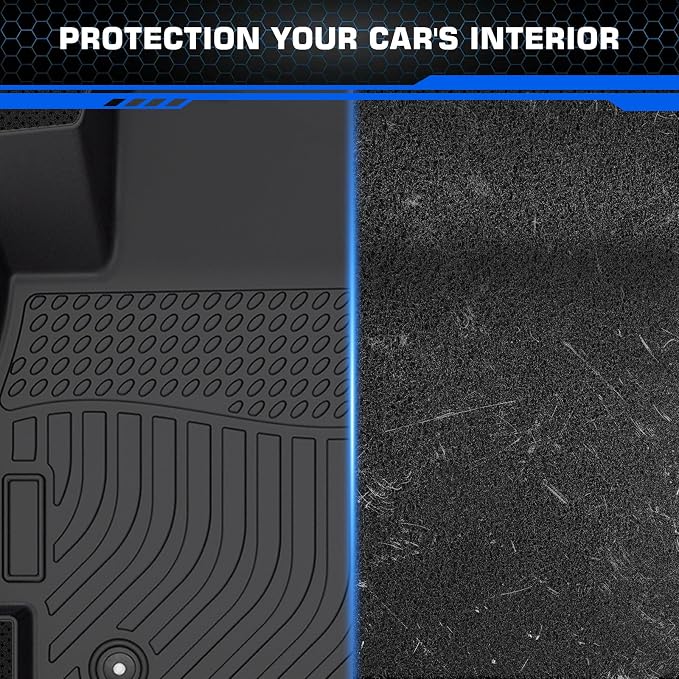 Floor Mats & Cargo Mats Set for Hyundai Elantra Hybrid 2021-2025 2026, All Weather Floor Liners Anti-Slip Car Full Set Floor Liners Custom Automotive Floor Mats TPE with Front & 2nd Row & Trunk mat