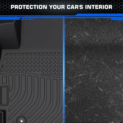Floor Mats & Cargo Mats Set for Hyundai Elantra Hybrid 2021-2025 2026, All Weather Floor Liners Anti-Slip Car Full Set Floor Liners Custom Automotive Floor Mats TPE with Front & 2nd Row & Trunk mat