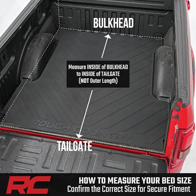 Rough Country Hard Flip-Up Truck Bed Tonneau Cover for Ford F-150 (2015-2020) - Flush Folding Aluminum Bed Cover