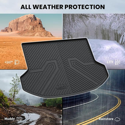 LASFIT Cargo Mat for Kia Seltos 2026 2025 2024 (Not Fit SX), All Weather TPE Custom Fit Car Trunk Mats Cargo Liners Accessories for Kia Seltos 2024-2026, Black