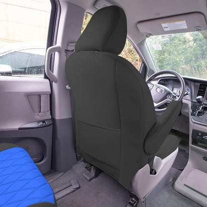 FH Group Custom Fit Car Seat Covers Specifically Made for 2011-2020 Toyota Sienna 7 Seater with Ultraflex Neoprene Water Resistant Automotive Seat Covers - Full Set Blue