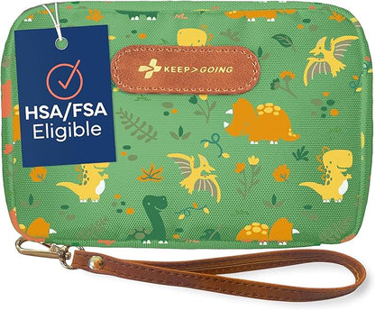 KeepGoing Travel First Aid Kit for Kids – 130 Pc. for Car, Home, Purse, Diaper Bag & Backpack with Latex-Free Bandages - Mini First Aid Kit Travel Size TSA-Approved
