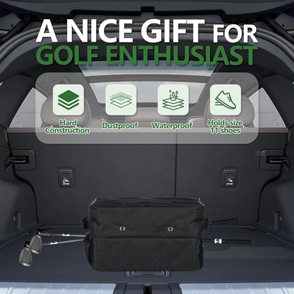 3 Layer Golf Trunk Organizer - Large Capacity Golf Trunk Organizer for 2 Pair Size 13 Shoes, Gifts for Men for Accessories, Balls, Tees, Clothes, Gloves