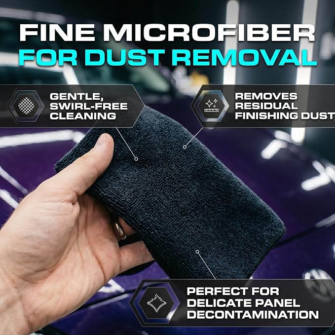 NADUSEP Clay Towel for Auto Detailing – Synthetic Clay Bar Towel 12” x 12” – Paint & Glass Decontamination Tool for Car Wash, Removes Contaminants for Cars, Trucks, SUVs