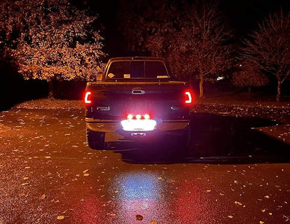 iJDMTOY Smoked Lens 9-LED Rear Truck Bed Mounted Center Tailgate Running Light Bar, Compatible with 1999-2010 Ford F-250 F-350 F-450 DRW, Also Fit Other Truck/Pickup