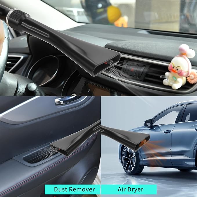 GOCCIDA Tornado Air Cleaning Gun Interior Car Detailing Tools for Car Quickly Blasts Dirt and Dust Works with Air Compressor(Upgraded Design with Focused Nozzle)