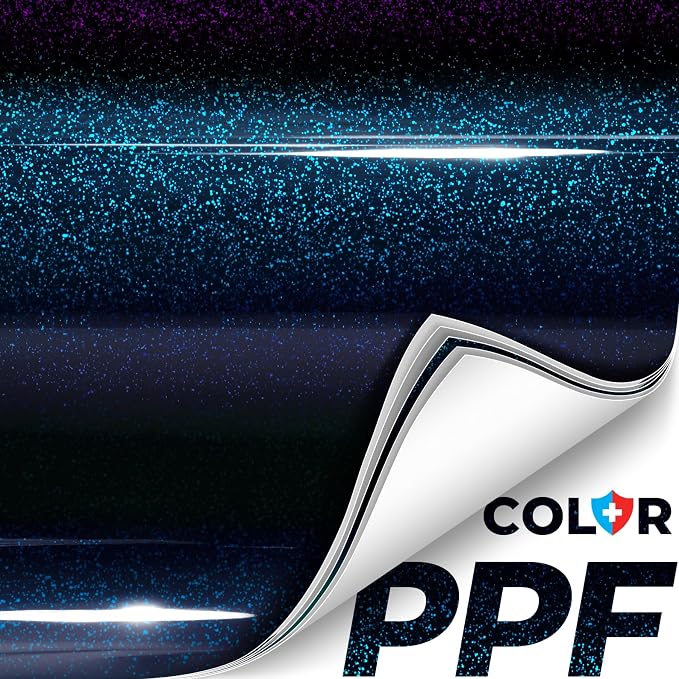 ColorFusion PPF by VViViD, Gloss Cosmic Blue Dry Apply PPF Vinyl Car Wrap Roll 6ft x 5ft