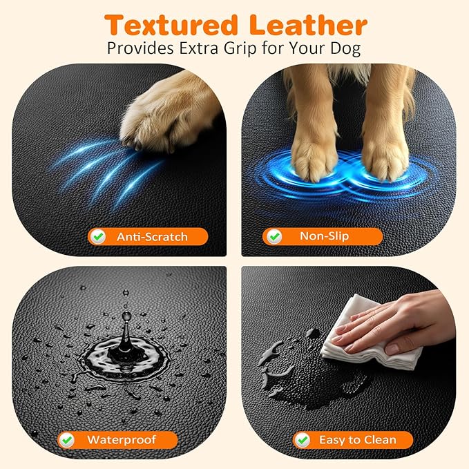 URPOWER Hard Bottom Dog Car Seat Cover for Pets 100% Waterproof Seat Cover Hammock 600D Heavy Duty Scratch Proof Nonslip Durable Back Seat Covers for Cars Trucks and SUVs