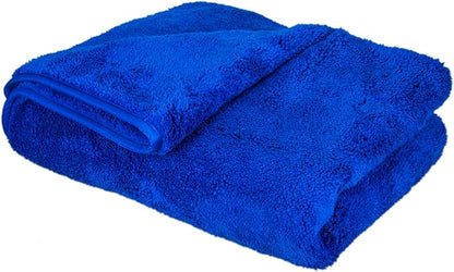 Masterson's Car Care Blue Blazing Plush Microfiber Drying Towel 36” x 25” - Ultra Fast Drying For Cars, Trucks, Motorcycles, RVs, Homes, Messes - 70/30 Premium Microfiber Blend - Ultra Absorant
