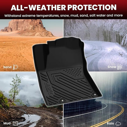 LASFIT Floor Mats & Cargo Mat for Kia NIRO Hybrid 2026 2025 2024 2023 (Not Fit EV & PHEV), All Weather TPE Custom Fit Floor Liners with Full Set Car Mats & Trunk Mats Accessories, Black
