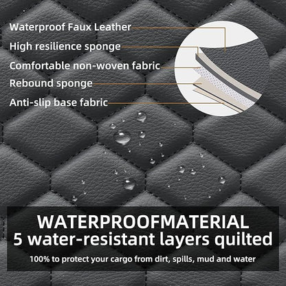 Elantrip 2PCs Front Car Seat Covers Leather Water Proof Seat Protector Universal fit for Most Cars SUVs and Trucks Black