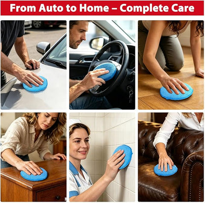GLIMGLINT Microfiber Wax Applicator Pads, 5 Inch Round Foam Buffing & Detailing Polishing Pads, Reusable Car Wax Applicator for Car Cleaning, Waxing & Fine Polishing, 6 Pack