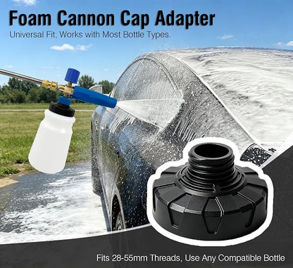 ESP Foam Cannon Adapter Converter 1 inch to 2.16inch, Leak-Proof Threaded Universal Connector, Anti-Slip for Most Foam Bottles & Nozzles